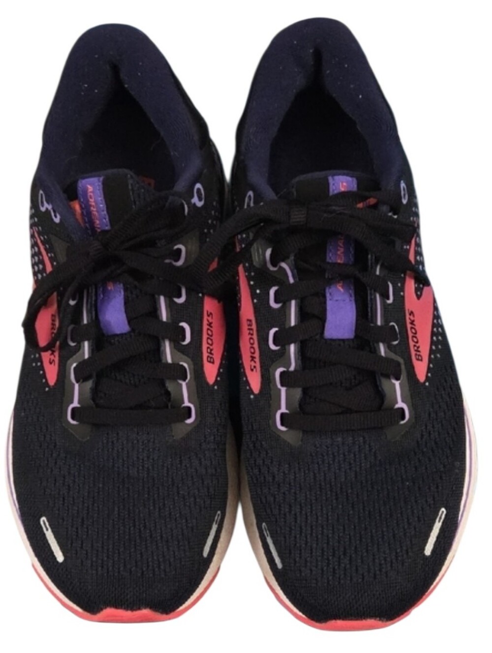 Brooks Women’s Adrenaline GTS 22 Black Running Shoes with Pink Accents